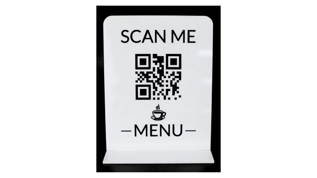 Stojan s QR kódom